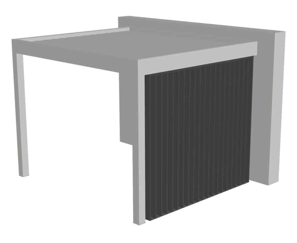 pevné stínění z hliníku vertikální