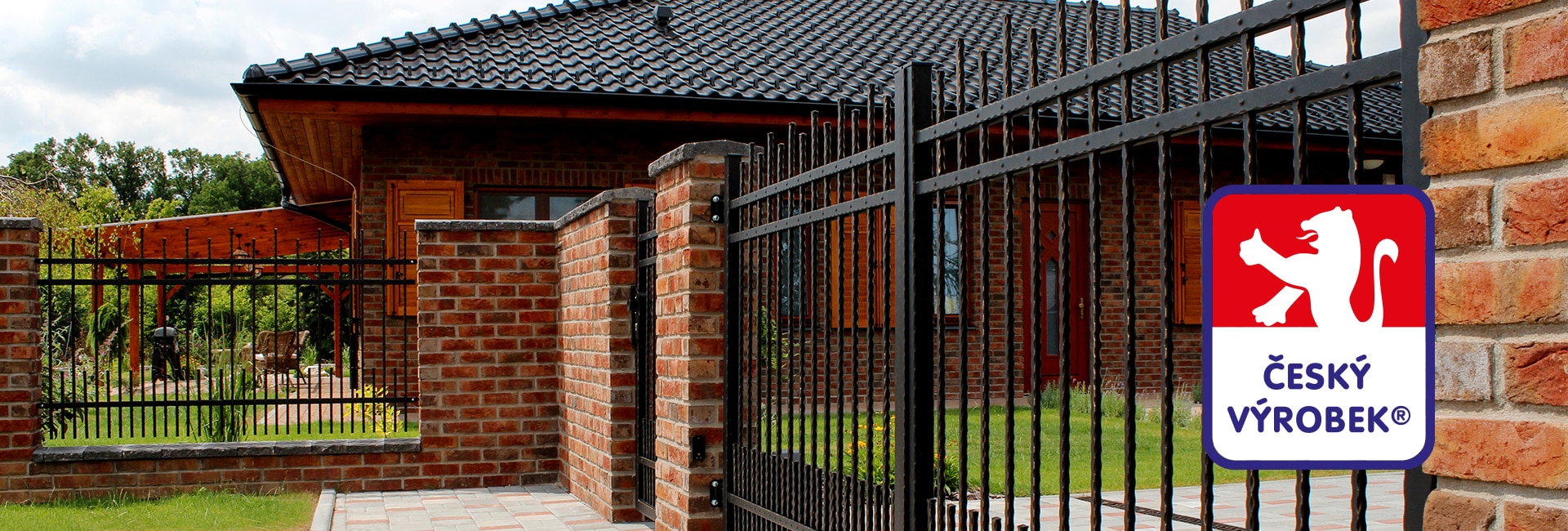 Kovaný plot Verona vyrobený společností LAMARK a oceněný certifikací ČESKÝ VÝROBEK