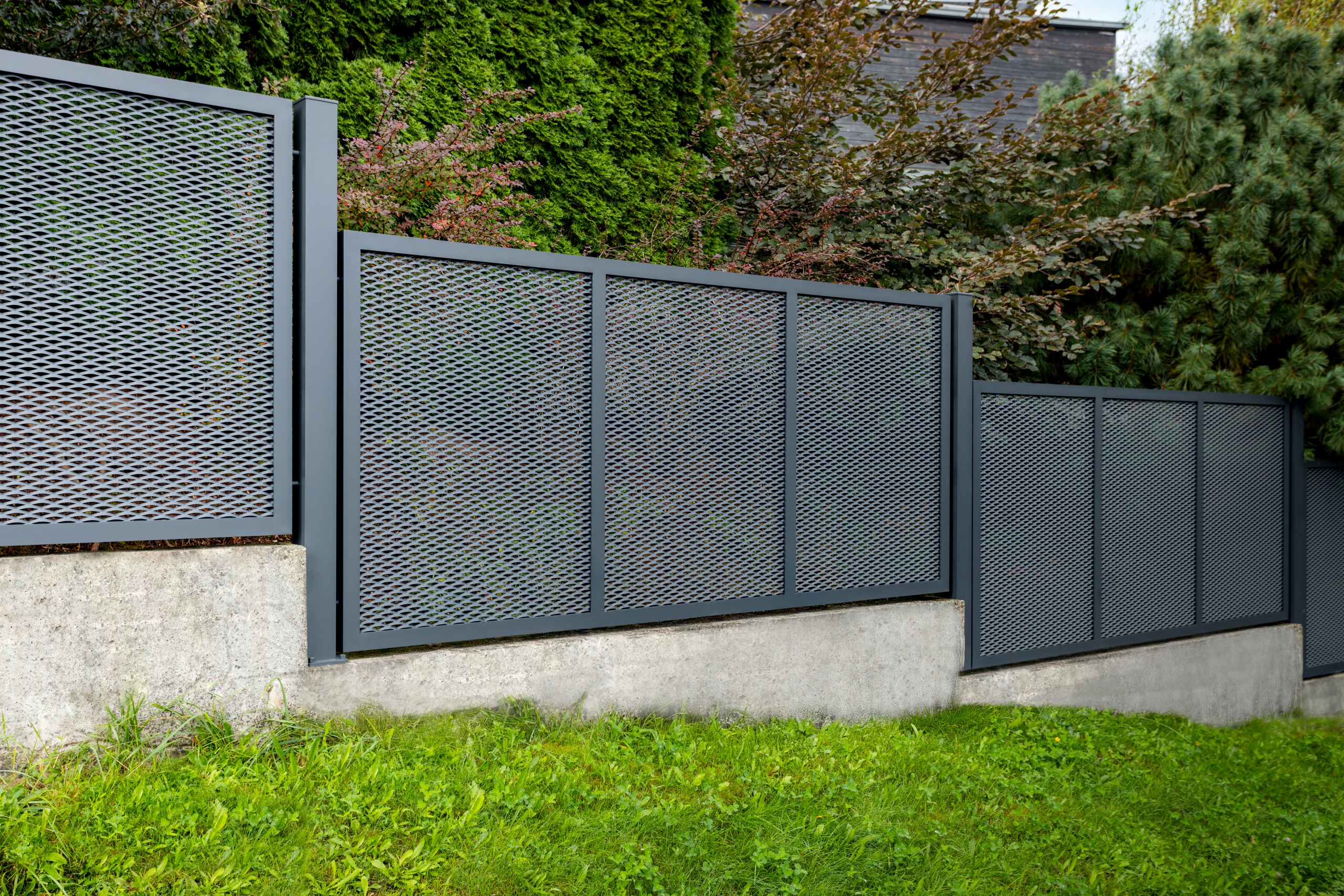 Tahokov plot LAMARK | Motiv Mauricius | Šedá antracitová barva | Hliníkové sloupky