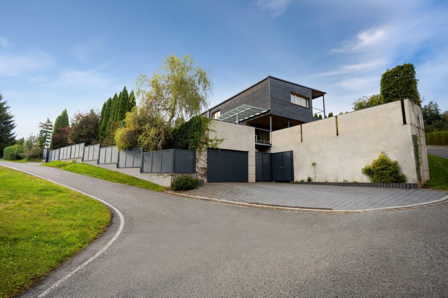 Tahokov plot LAMARK | Motiv Mauricius | Šedá antracitová barva | Hliníkové sloupky