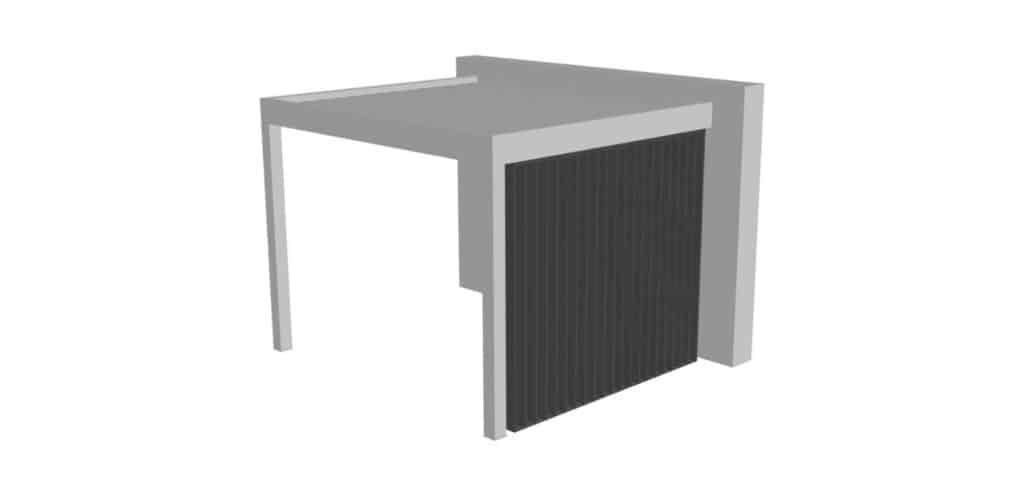 pevné stínění z hliníku vertikální