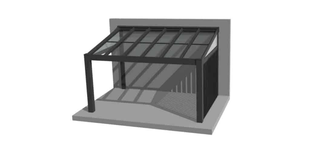 pevné stínění z hliníku vertikální