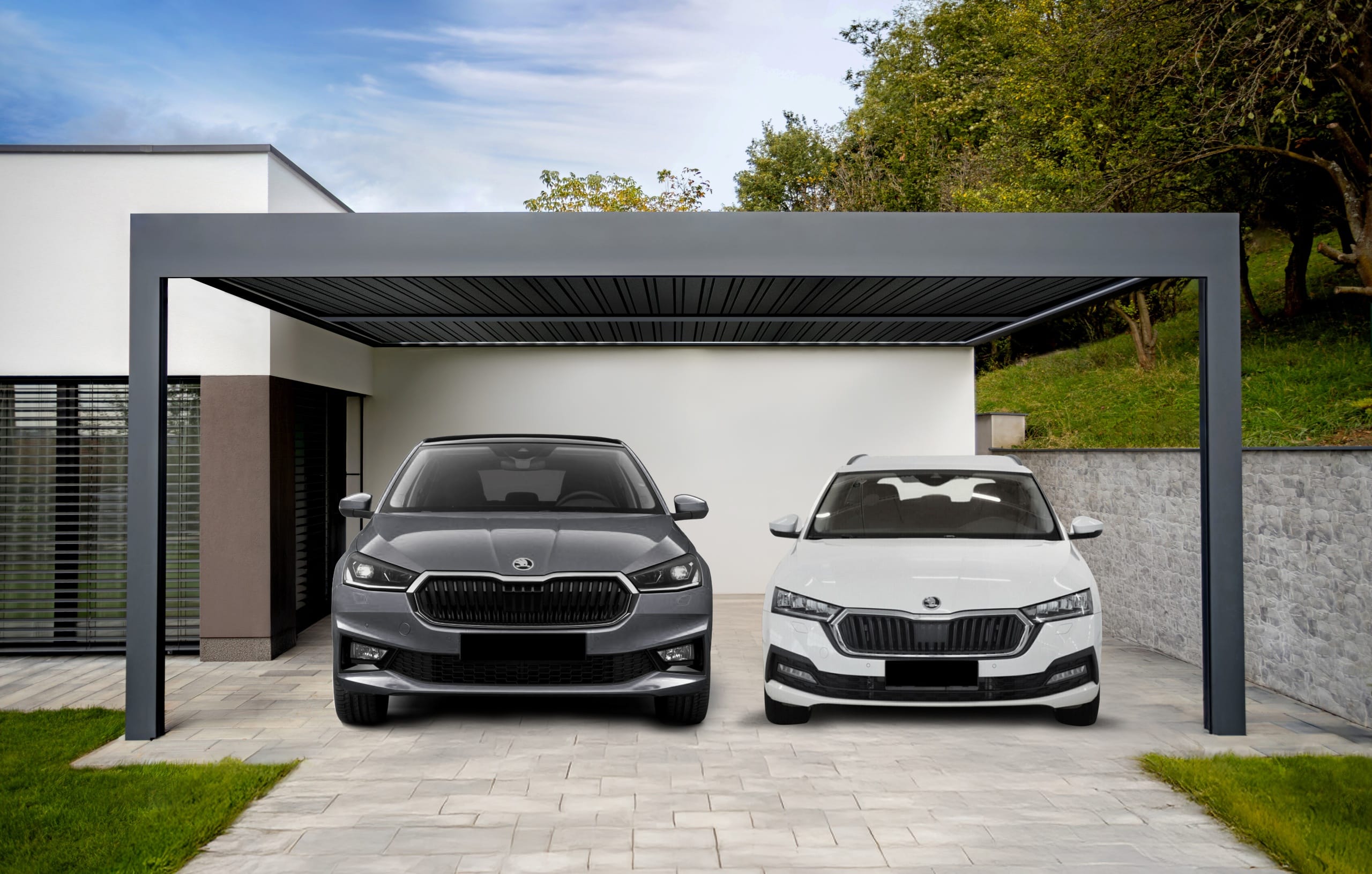 Carport LAMARK - přístřešek pro dvě auta