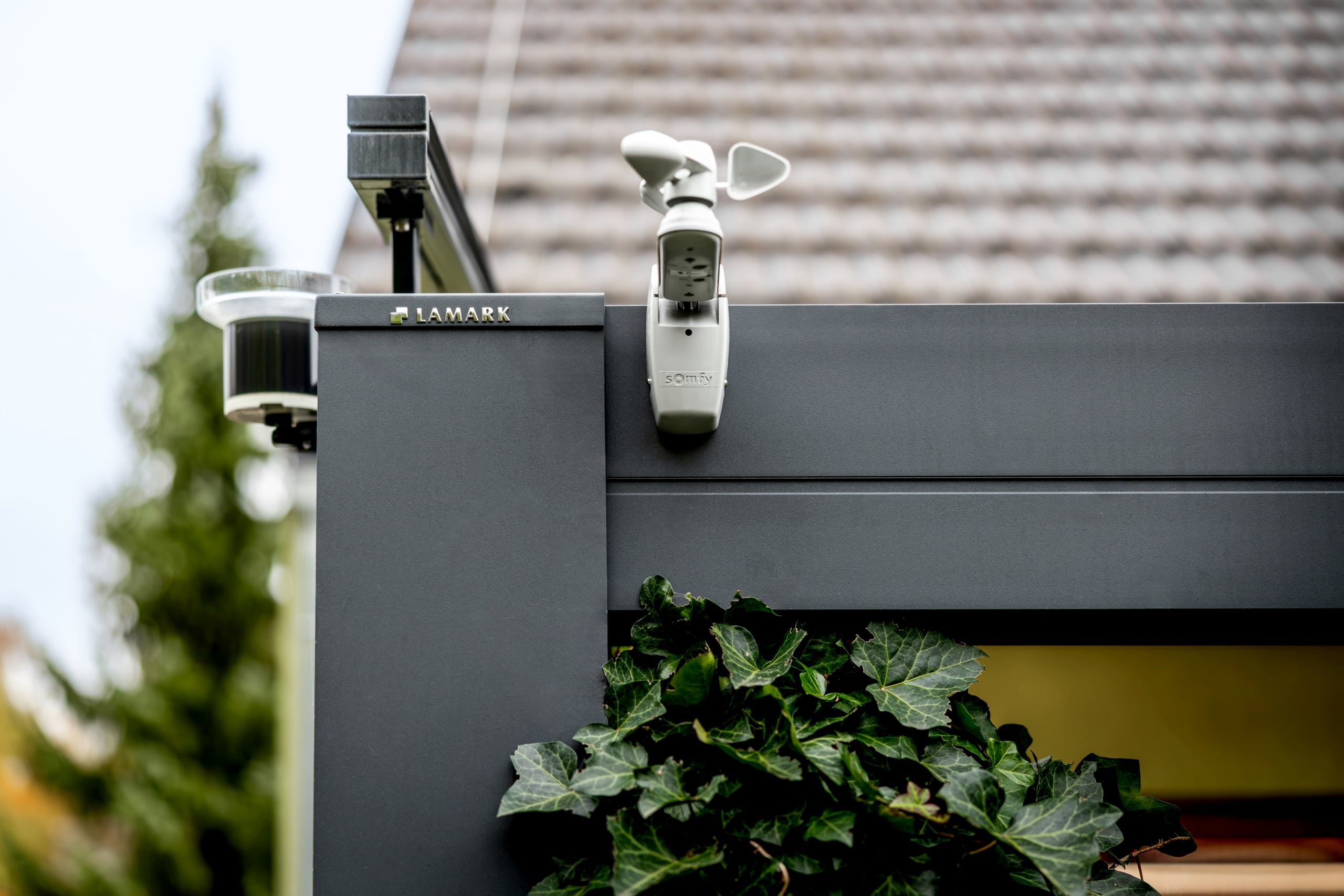 Větrné čilo na pergole se skleněnou střechou LAMARK