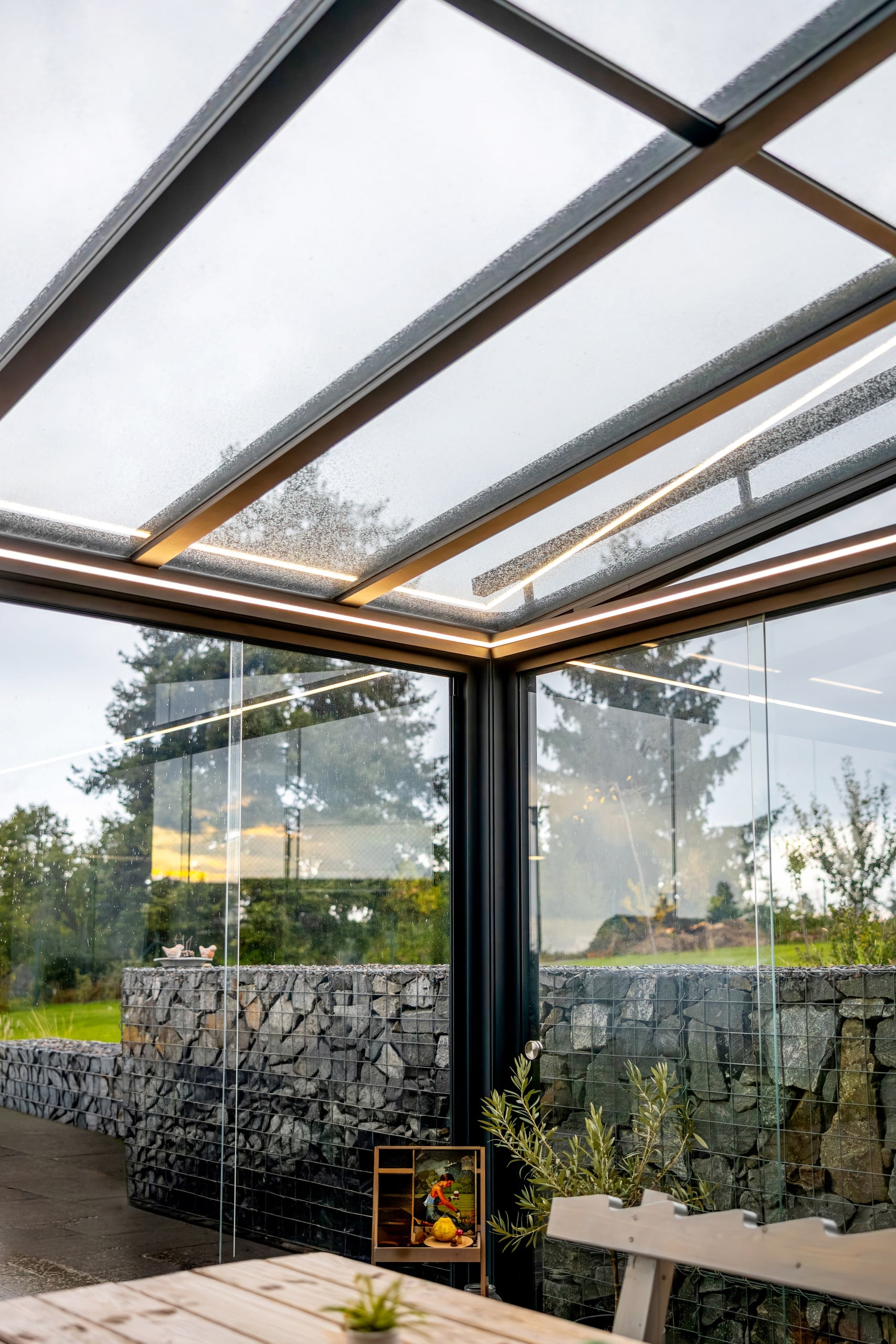 Pergola se skleněnou střechou LAMARK | Zasklení