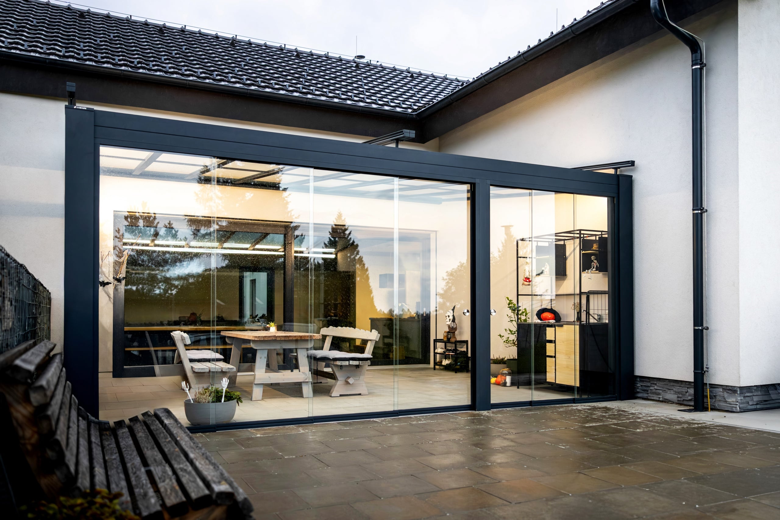 Pergola se skleněnou střechou LAMARK | Zasklení