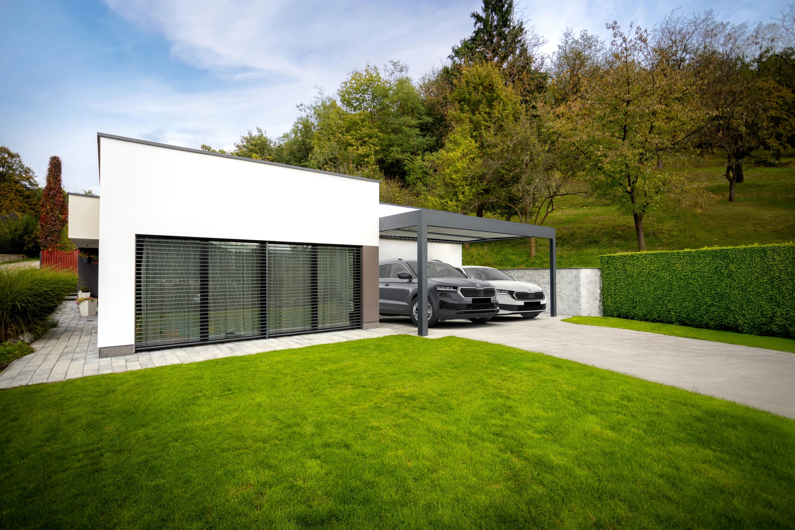 Carport LAMARK - přístřešek pro dvě auta