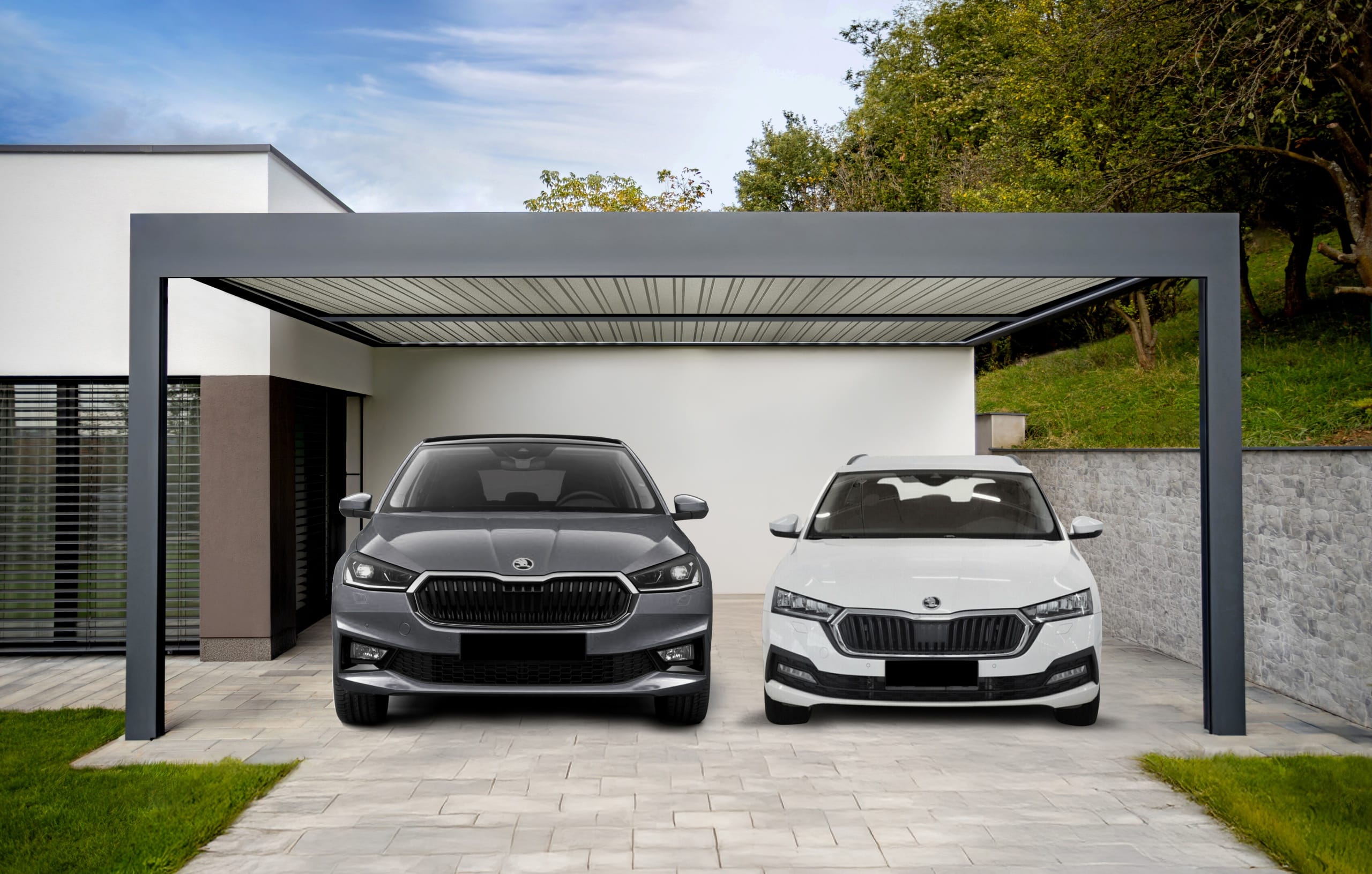 Carport LAMARK - přístřešek pro dvě auta