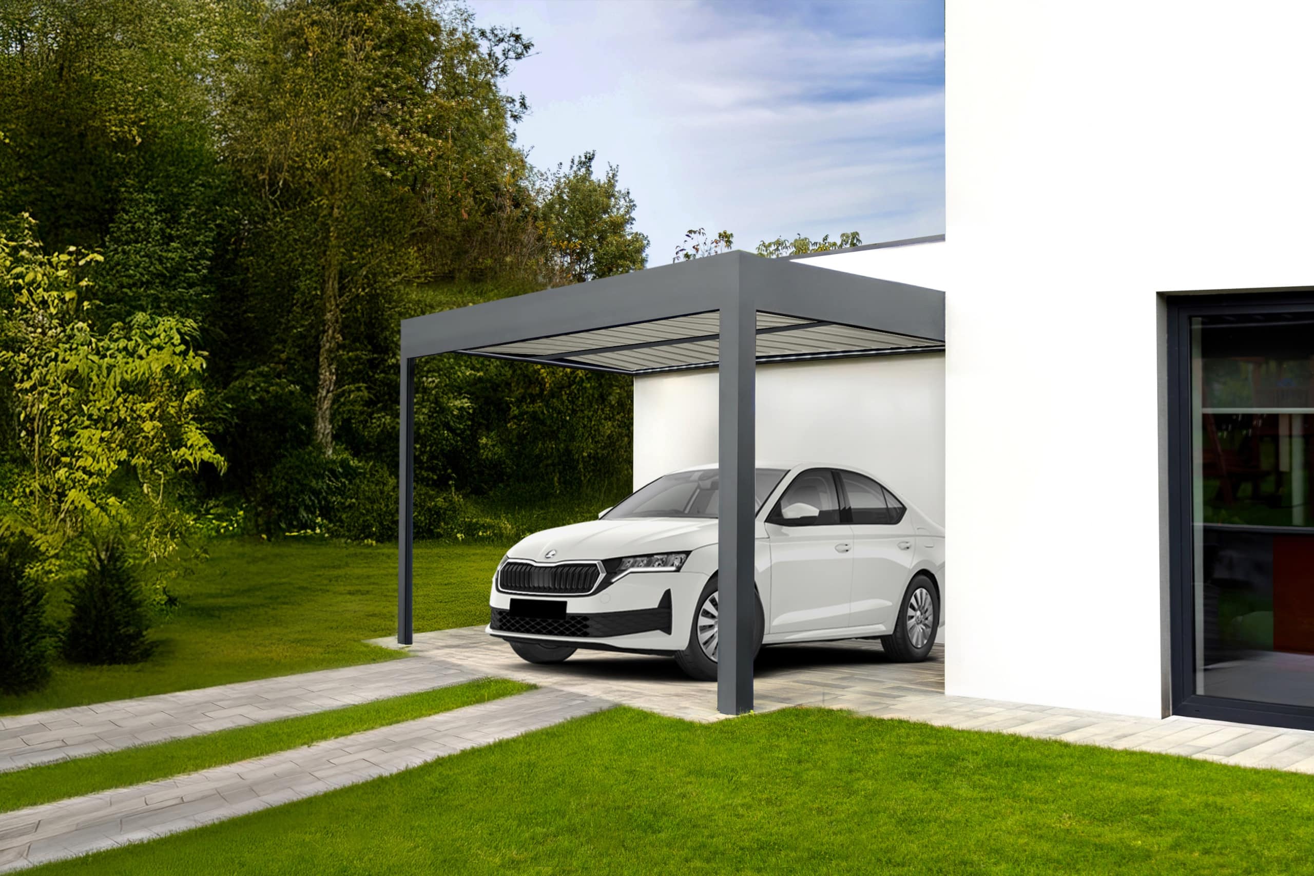 Carport LAMARK - přístřešek pro jedno auto