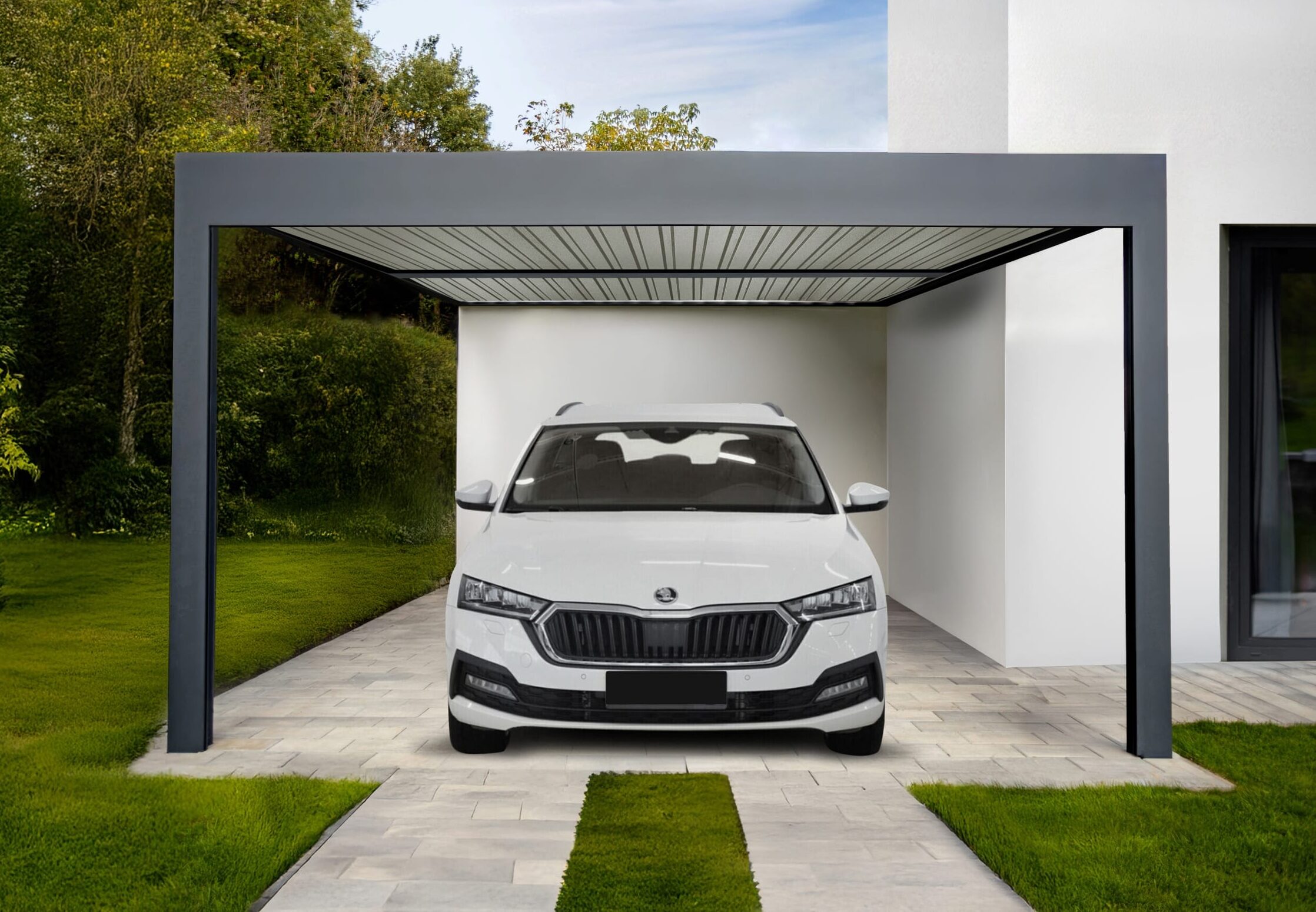 Carport LAMARK - přístřešek pro jedno auto